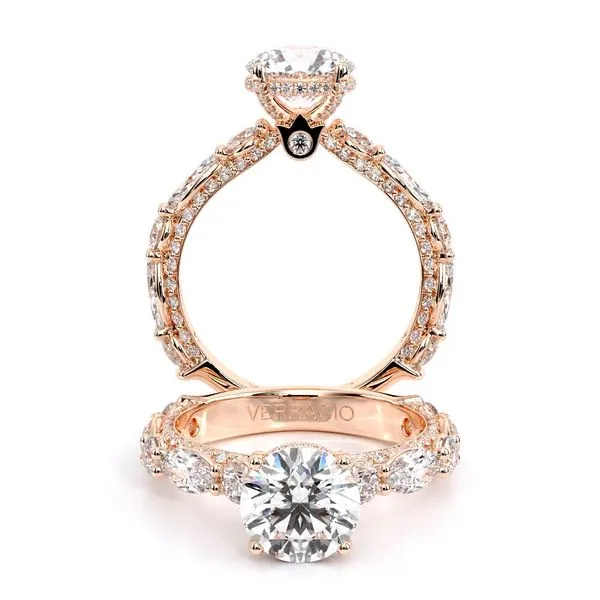 Couture-0490R30-14K Rose Gold Round Tracy Jewelers Spokane, WA