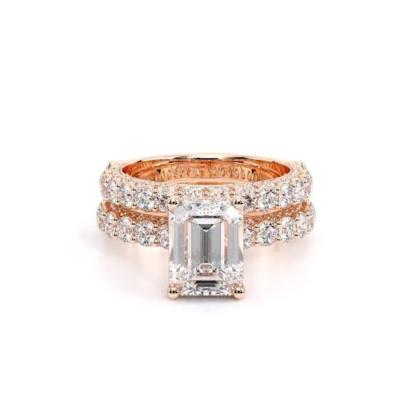 Couture-0489EM25-18K Rose Gold Emerald Image 5 Tracy Jewelers Spokane, WA