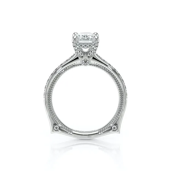 Vanguard-2203EM-14K White Gold Emerald Image 4 Tracy Jewelers Spokane, WA