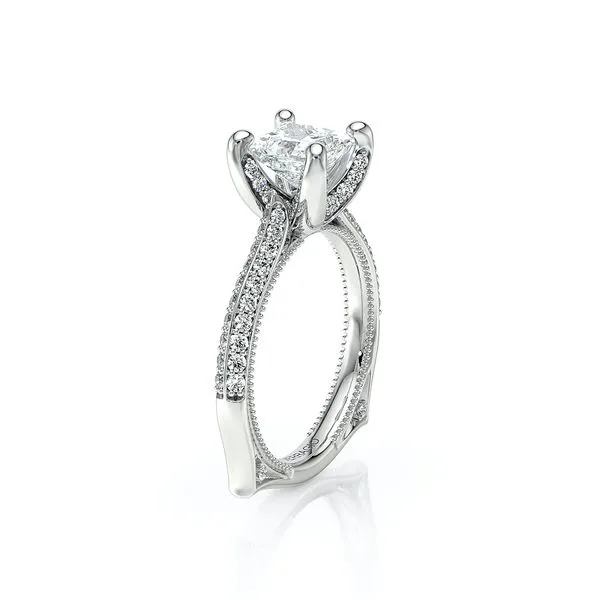 Vanguard-2204P-14K White Gold Princess Image 3 Quest Fine Jewelers Fairfax, VA