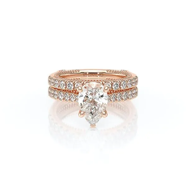 Vanguard-2208PS-18K Rose Gold Pear Image 5 Tracy Jewelers Spokane, WA