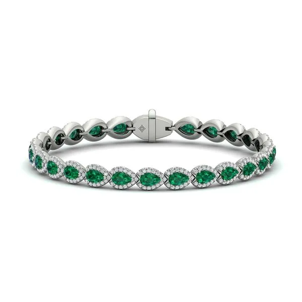 Diamond and Emerald Hinged Bangle James & Williams Jewelers Berwyn, IL