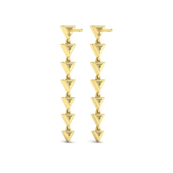 Diamond Trinity Drop Statement Earrings Image 3 James & Williams Jewelers Berwyn, IL