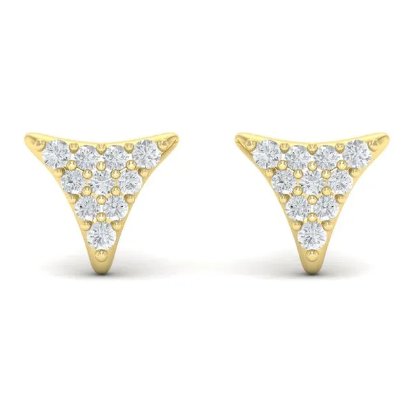 Diamond Trinity Stud Earrings Image 2 James & Williams Jewelers Berwyn, IL