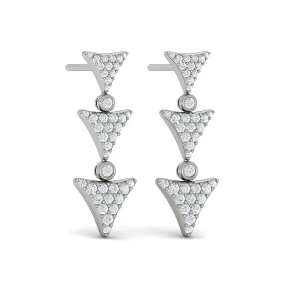 Diamond Trinity Drop Statement Earrings James & Williams Jewelers Berwyn, IL