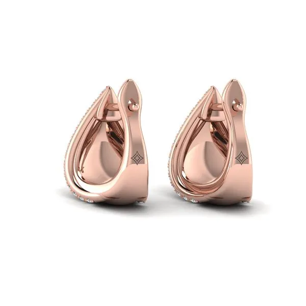 Diamond Trinity Huggie Pendant Image 3 James & Williams Jewelers Berwyn, IL