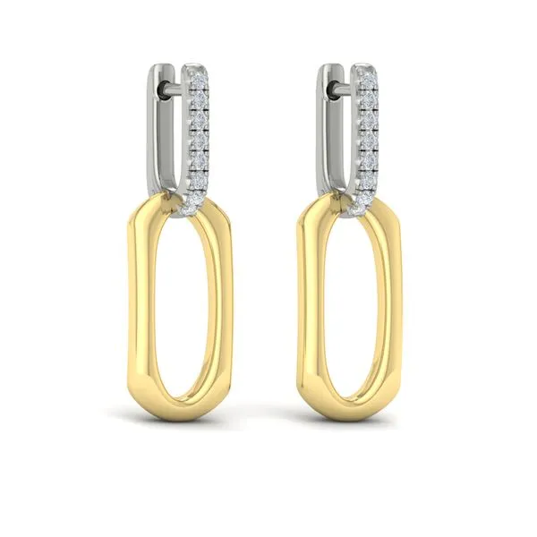 Diamond Accent North South Open Oval Pendant Link Earrings James & Williams Jewelers Berwyn, IL