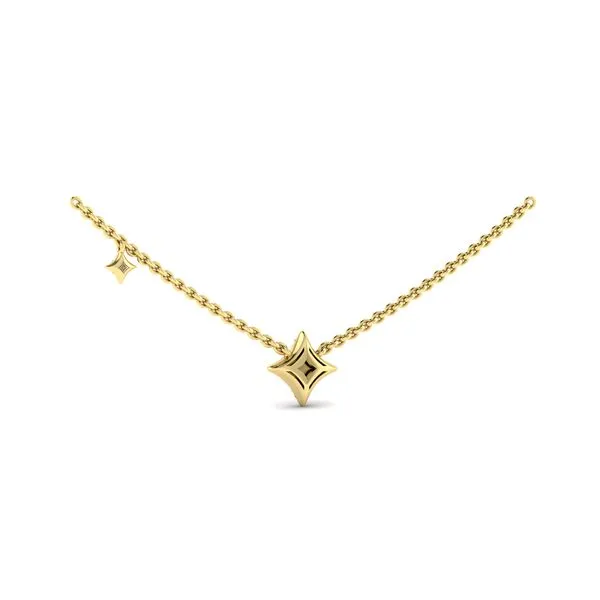 Diamond Cluster Vlora Star Double Pendant Necklace Image 3 James & Williams Jewelers Berwyn, IL