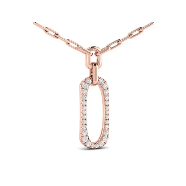 Diamond North South Open Oval Link Necklace James & Williams Jewelers Berwyn, IL