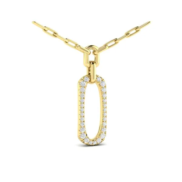 Diamond North South Open Oval Link Necklace James & Williams Jewelers Berwyn, IL