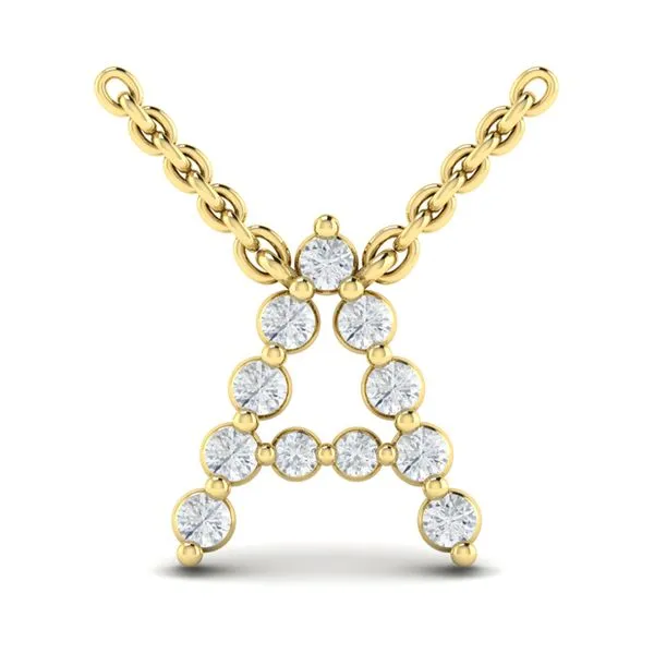 Diamond  Alphabet Pendant Necklace, A Image 2 James & Williams Jewelers Berwyn, IL