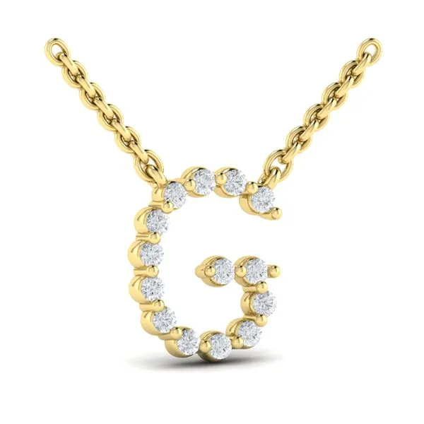 Diamond  Alphabet Pendant Necklace, G James & Williams Jewelers Berwyn, IL