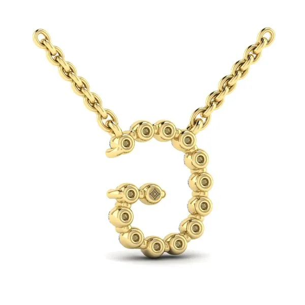 Diamond  Alphabet Pendant Necklace, G Image 3 James & Williams Jewelers Berwyn, IL