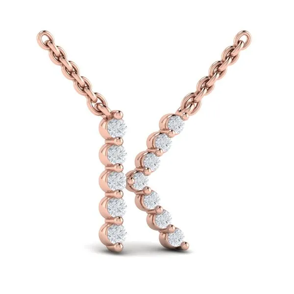 Diamond  Alphabet Pendant Necklace, K James & Williams Jewelers Berwyn, IL