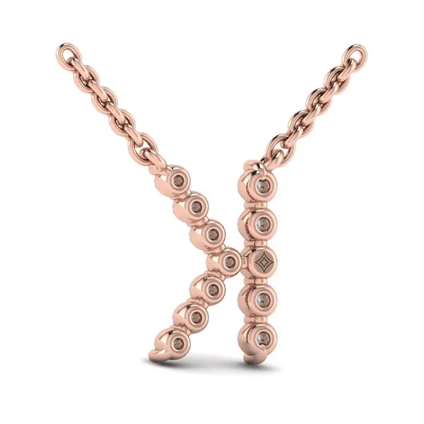 Diamond  Alphabet Pendant Necklace, K Image 3 James & Williams Jewelers Berwyn, IL