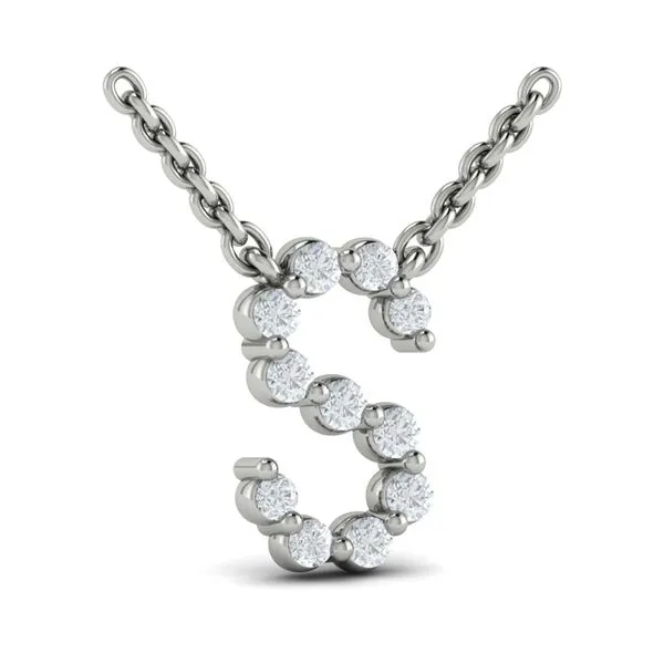 Diamond  Alphabet Pendant Necklace, S James & Williams Jewelers Berwyn, IL