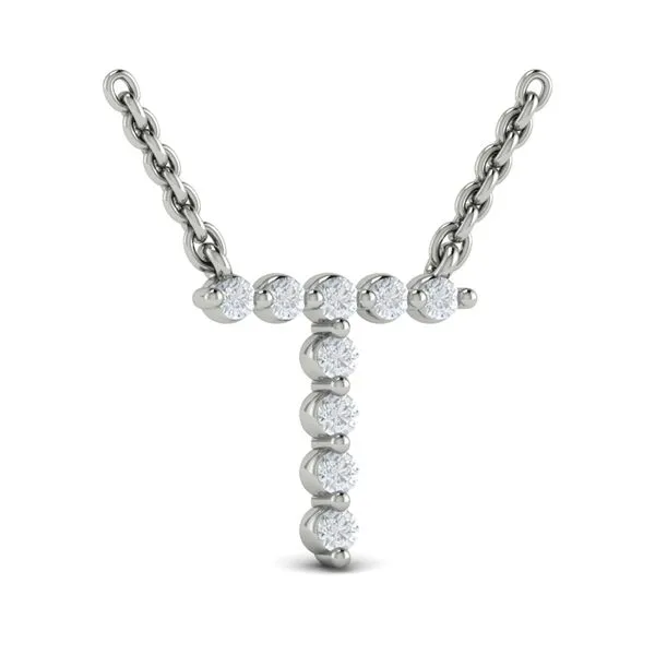 Diamond  Alphabet Pendant Necklace, T James & Williams Jewelers Berwyn, IL