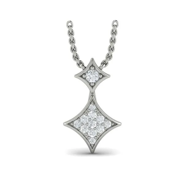 Diamond Cluster Double Vlora Star Pendant Necklace Image 2 James & Williams Jewelers Berwyn, IL