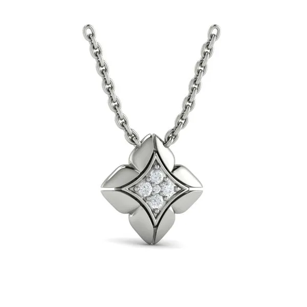 Diamond Vlora Star Floral Pendant Necklace James & Williams Jewelers Berwyn, IL