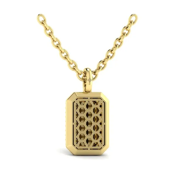 Diamond Medallion Alphabet Pendant Link Necklace, C Image 3 James & Williams Jewelers Berwyn, IL