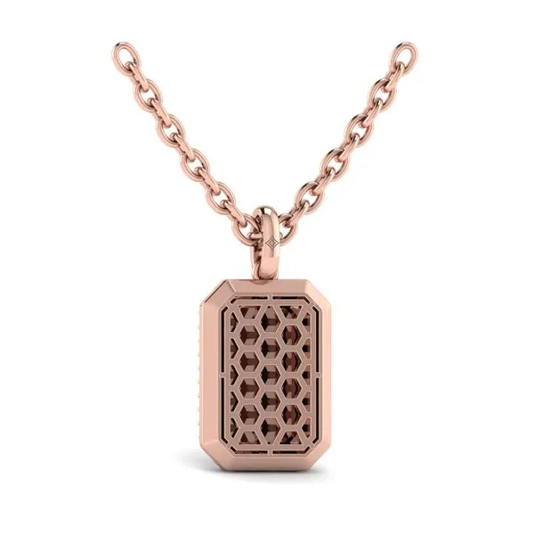 Diamond Medallion Alphabet Pendant Link Necklace, D Image 3 James & Williams Jewelers Berwyn, IL