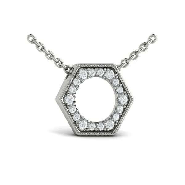 Diamond Open Honeycomb Pendant Necklace James & Williams Jewelers Berwyn, IL