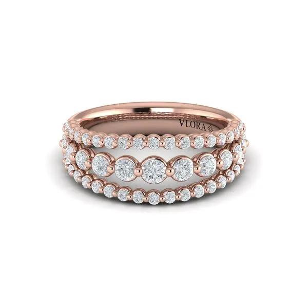 Diamond Three Row Ring Image 2 James & Williams Jewelers Berwyn, IL