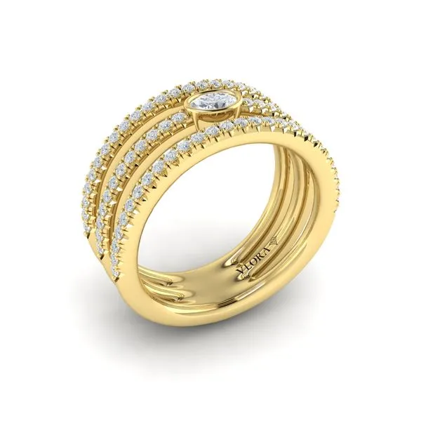 Diamond Open Three Row and Oval Centerstone  Ring  James & Williams Jewelers Berwyn, IL