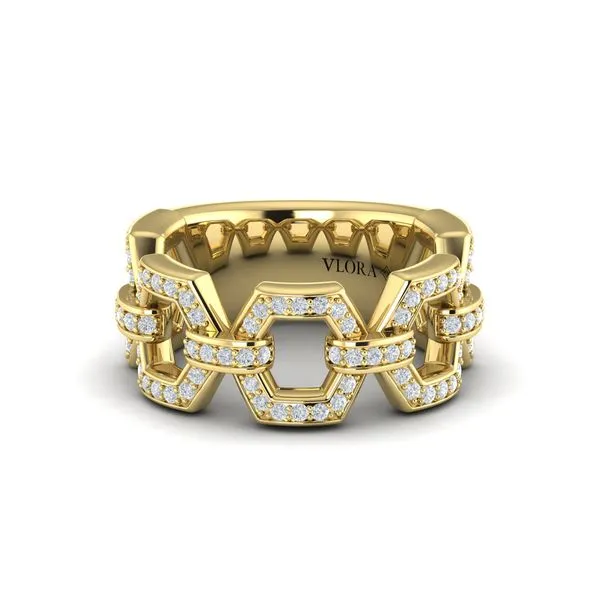 Diamond Link Ring Image 2 James & Williams Jewelers Berwyn, IL