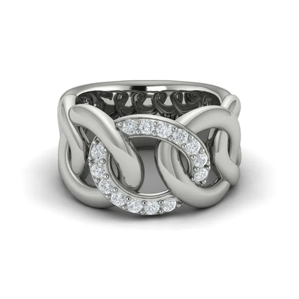 Diamond Interlaced Ring Image 2 James & Williams Jewelers Berwyn, IL