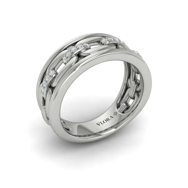 Channel Set Link with Diamonds Ring James & Williams Jewelers Berwyn, IL