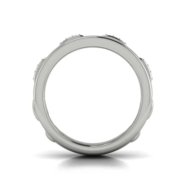 Channel Set Link with Diamonds Ring Image 3 James & Williams Jewelers Berwyn, IL