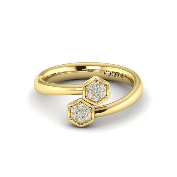 Diamond Cluster Honeycomb Wrap Ring Image 2 James & Williams Jewelers Berwyn, IL
