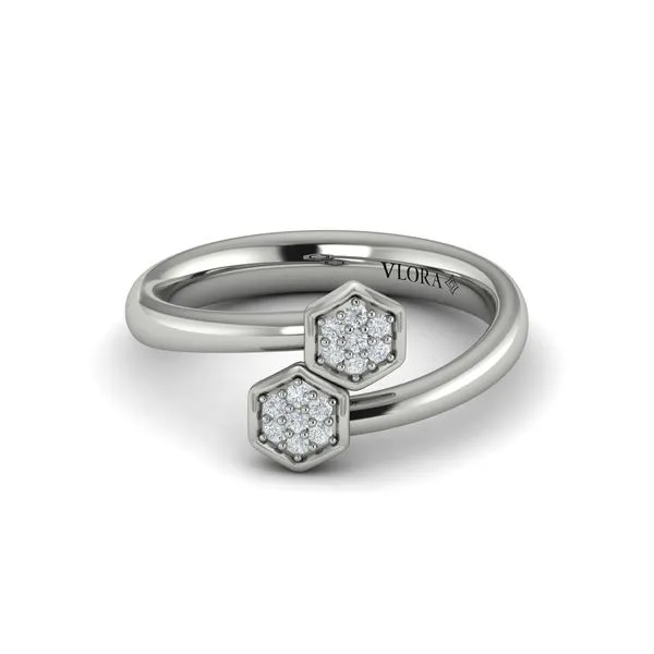 Diamond Cluster Honeycomb Wrap Ring Image 2 James & Williams Jewelers Berwyn, IL