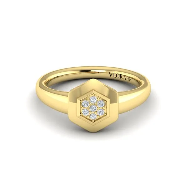 Diamond Cluster Single Honeycomb Ring Image 2 James & Williams Jewelers Berwyn, IL