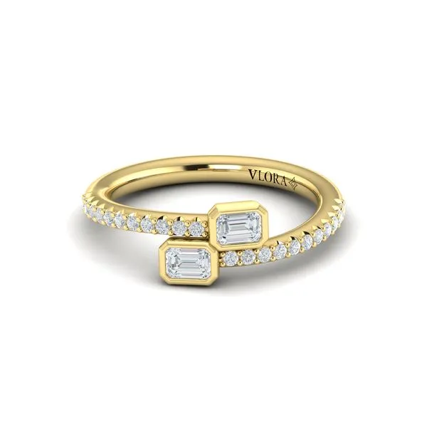 Diamond Baguette Wrap Ring Image 2 James & Williams Jewelers Berwyn, IL