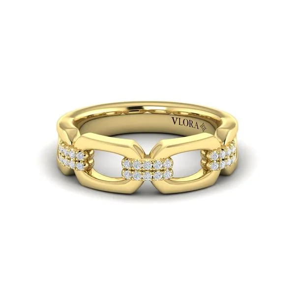 Diamond Accent East West Open Oval Link Ring Image 2 James & Williams Jewelers Berwyn, IL