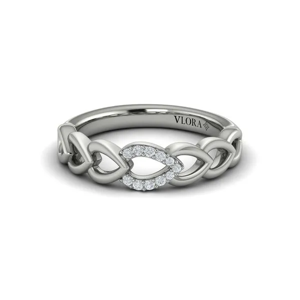 Diamond Accent Open Multi Tear Drop Link Ring Image 2 James & Williams Jewelers Berwyn, IL