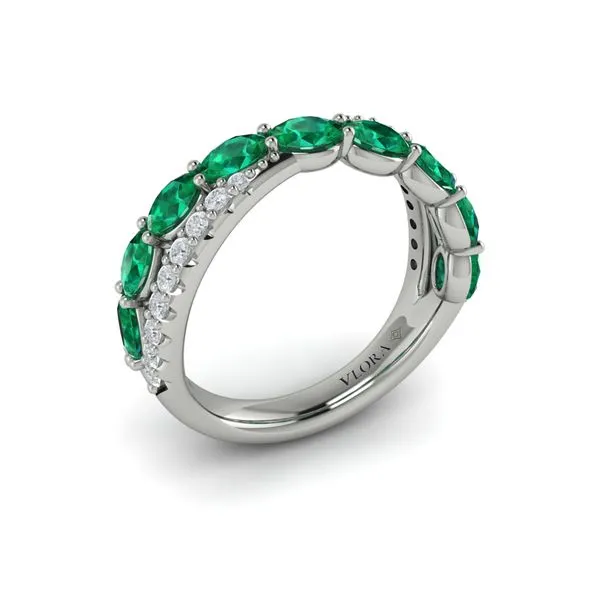 Multi Diamond and Emerald Twist Statement Ring James & Williams Jewelers Berwyn, IL