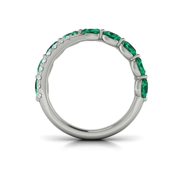 Multi Diamond and Emerald Twist Statement Ring Image 3 James & Williams Jewelers Berwyn, IL