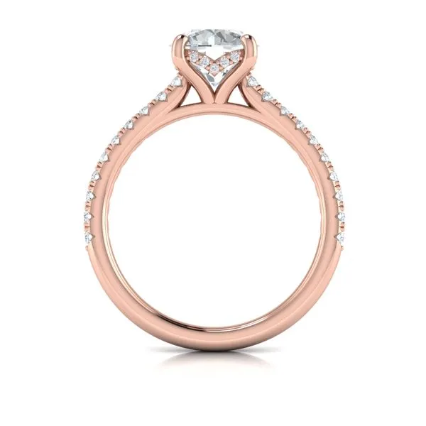 Classic Cathedral Engagement Ring with a Hidden Halo Image 3 James & Williams Jewelers Berwyn, IL