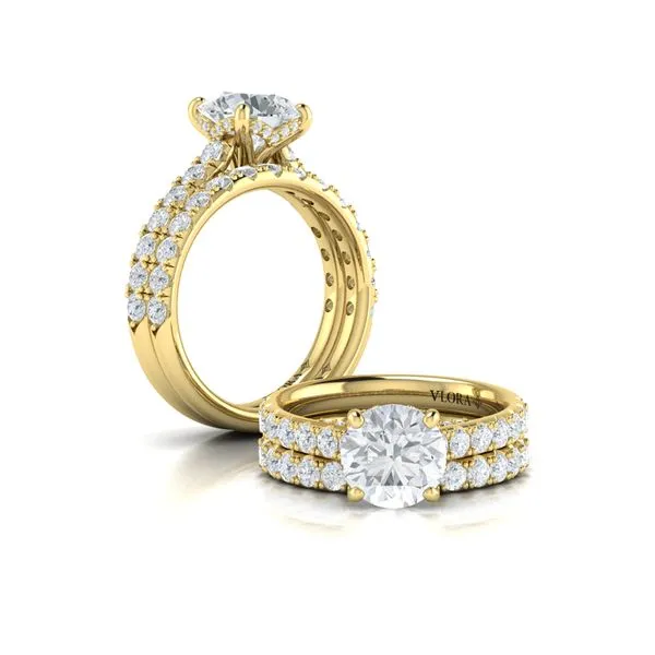 Timeless Cathedral Engagement Ring with Hidden Halo Image 4 James & Williams Jewelers Berwyn, IL