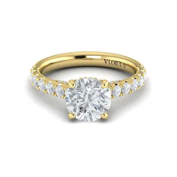 Timeless Cathedral Engagement Ring with Hidden Halo Image 2 James & Williams Jewelers Berwyn, IL