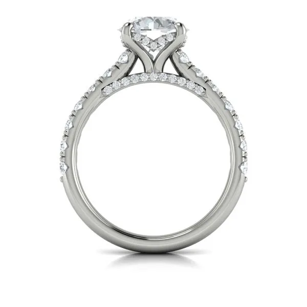Timeless Cathedral Engagement Ring with Hidden Halo Image 3 James & Williams Jewelers Berwyn, IL