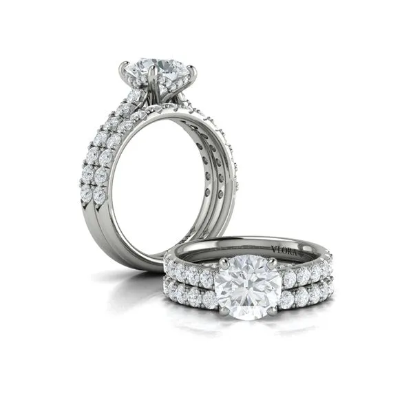 Timeless Cathedral Engagement Ring with Hidden Halo Image 4 James & Williams Jewelers Berwyn, IL
