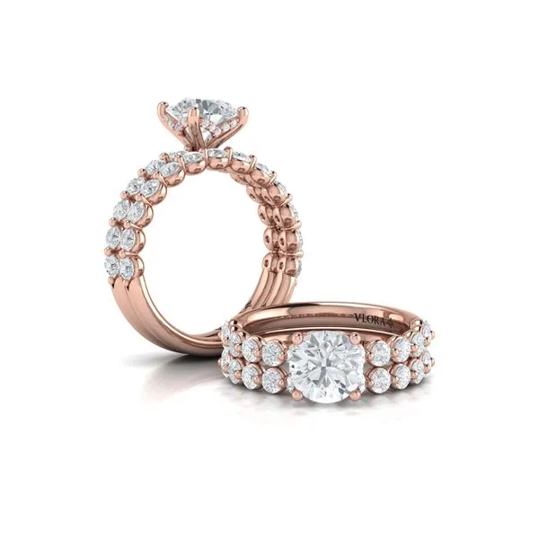 Classic Round Engagement Ring with Floating Diamond Band Image 4 James & Williams Jewelers Berwyn, IL