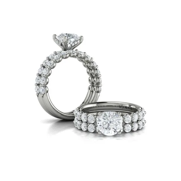 Classic Round Engagement Ring with Floating Diamond Band Image 4 James & Williams Jewelers Berwyn, IL