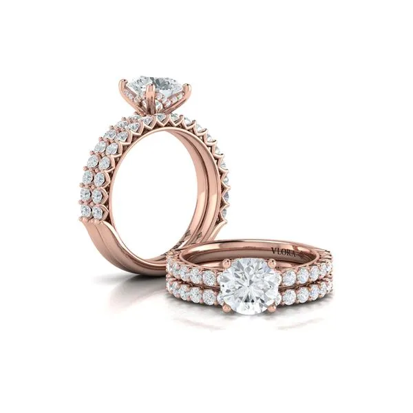 Woven Elegance Hidden Halo Round Engagement Ring Image 4 James & Williams Jewelers Berwyn, IL