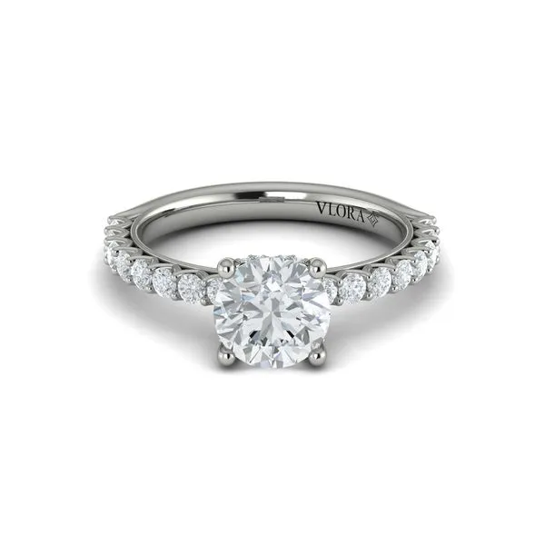 Woven Elegance Hidden Halo Round Engagement Ring Image 2 James & Williams Jewelers Berwyn, IL