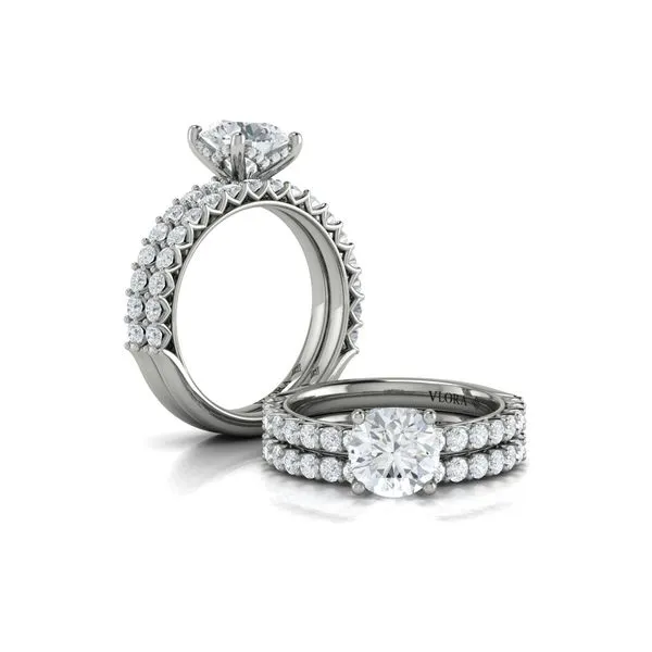 Woven Elegance Hidden Halo Round Engagement Ring Image 4 James & Williams Jewelers Berwyn, IL
